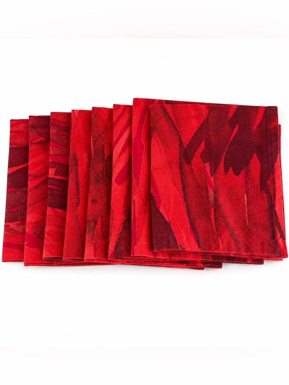 Crate & Barrel Marimekko Ulappa Red Cotton Napkins Set of 8